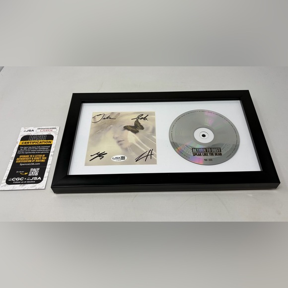Return to Dust signed Speak Like The Dead CD Cover Framed JSA COA
